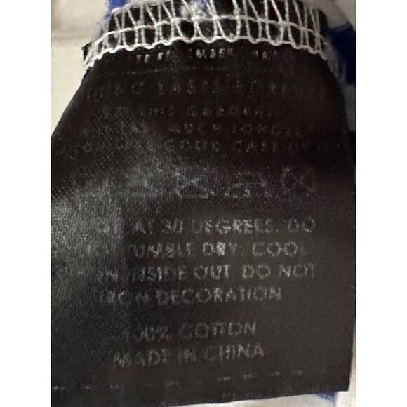 LAZY OAF Blue White Striped Embroidered Whale Nautical Tee T-Shirt - Women’s XS - Picture 5 of 6